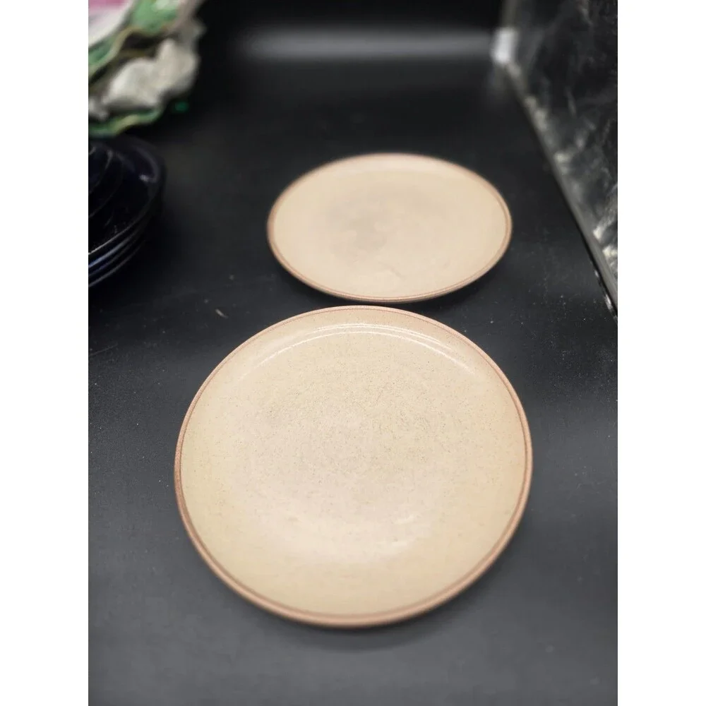 Set of 2 Metlox Poppytrail California Tempo Walnut Terracotta Salad Plates